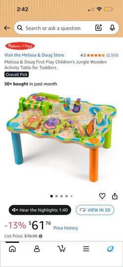 Melissa and Doug Jungle activity table