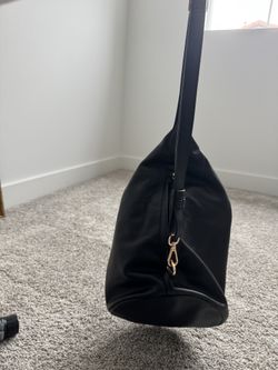 Convertible Leather Black Satchel Purse