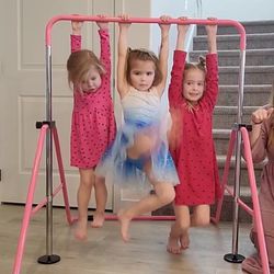 Gymnastics Kip Bar Adjustable Fold Up Training Equipment Kids Girls Toddler Playground Set Z Athletics