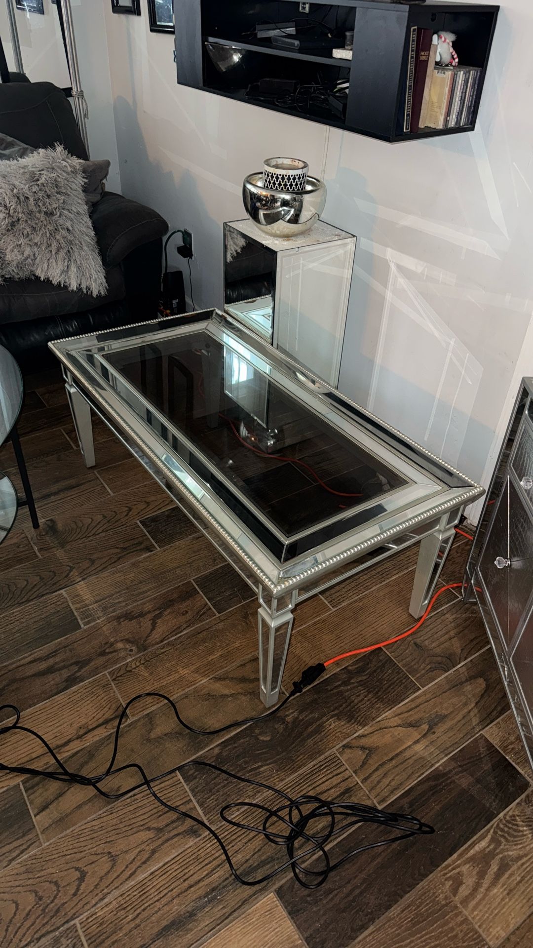Beautiful Silver Mirror Coffee Table 
