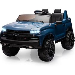 Kids Riding Silverado Truck.