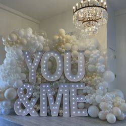 Marquee letters And balloons 