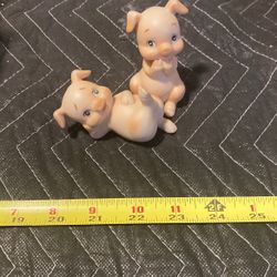 2 Ceramic or Porcelain Pig Figures By lefton 