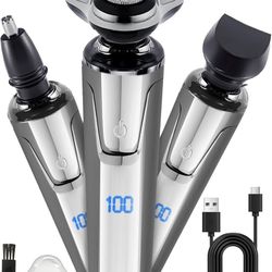 Brand New    Head Shavers for Bald Men, 7 D Magnetic Detachable Electric Head Shaver, IPX7 Waterproof Wet Dry Body Bald Head Shaver, LED Display Recha