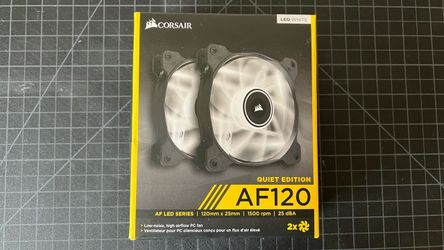 Corsair AF120 Quiet Edition White LED Fans 2-Pack