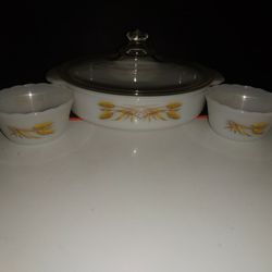 FireKing Wheat Dishes 