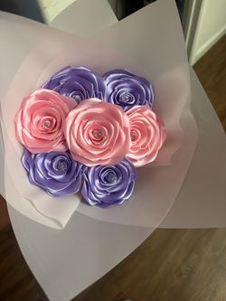 Handmade Satin Ribbon Rose Bouquet