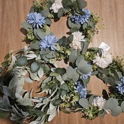 Artificial floral wreaths Each $5