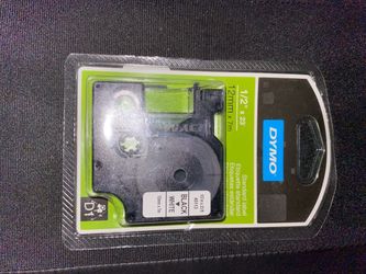 DYMO D1 Standard Label Tape 1/2" Black on White