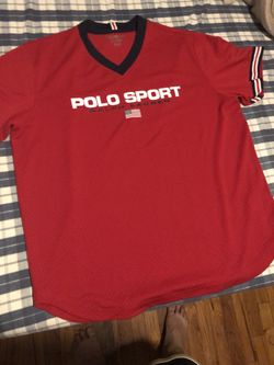 Ralph Lauren Red V Neck Shirt $65.00 