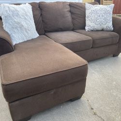 Dark Brown Sectional Movable Chaise 