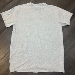 John Elliott Shirt Mens 2 Medium Gray Distressed Hem USA Short Sleeve Tee Soft