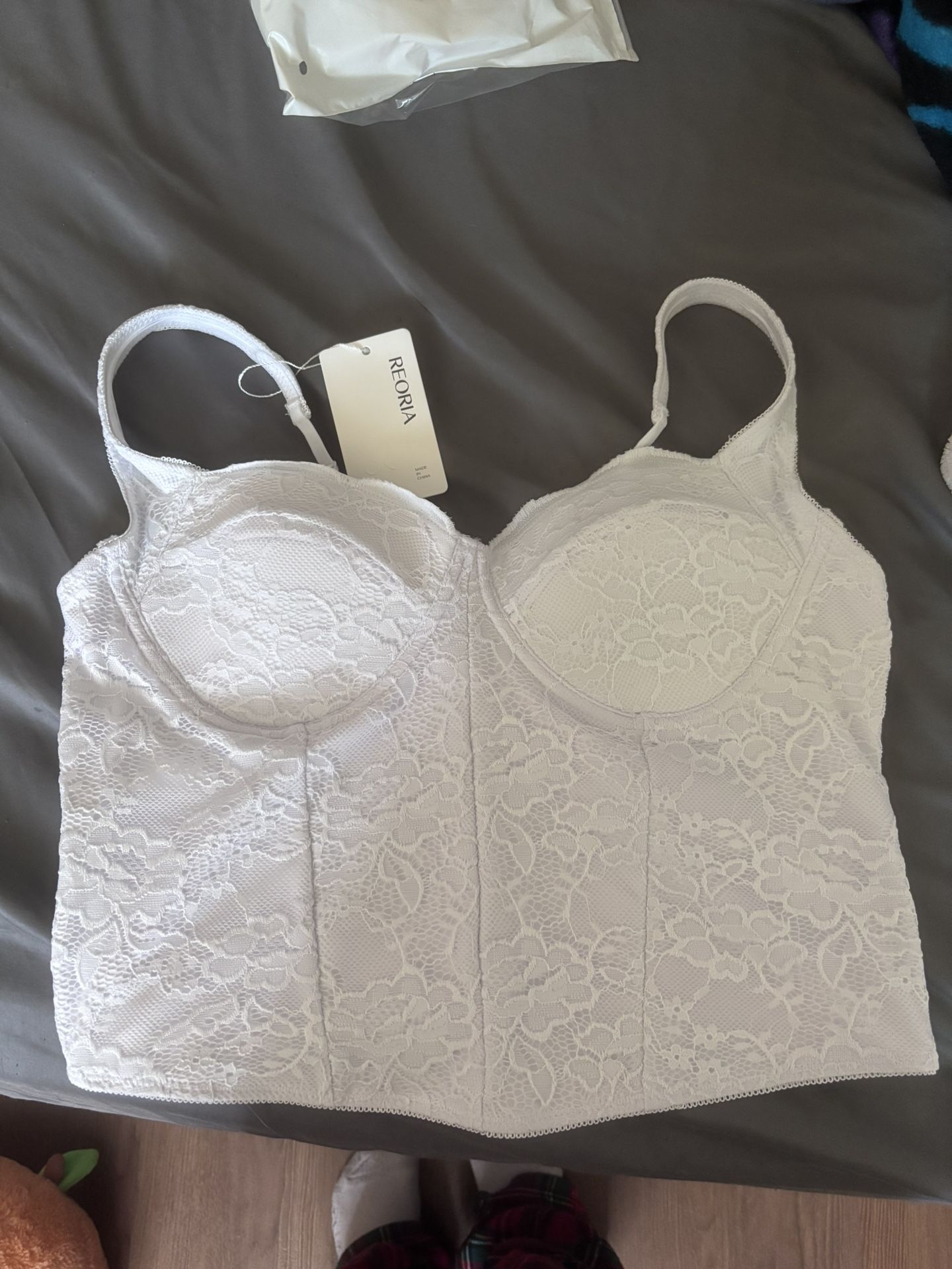 Going Out White Corset Top