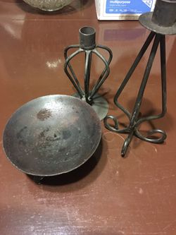 Metal candle holders