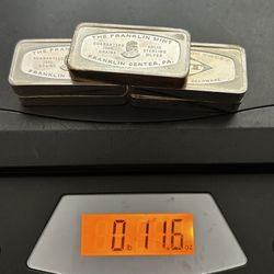 5 Sterling Silver Ingots- 11.6oz