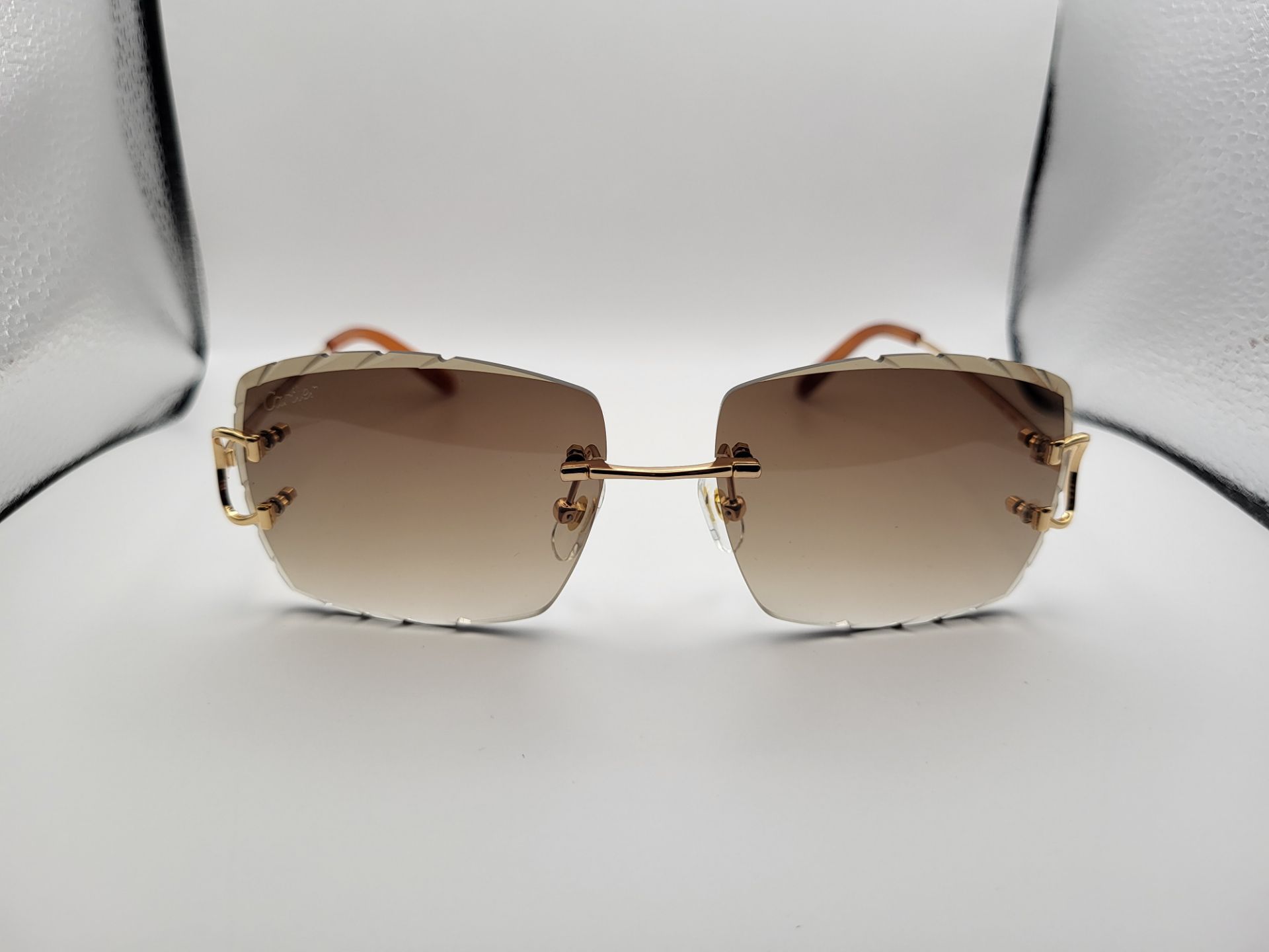 Cartier Rimless Glasses(Brown)