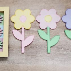 Wood Flower Girls Decor 