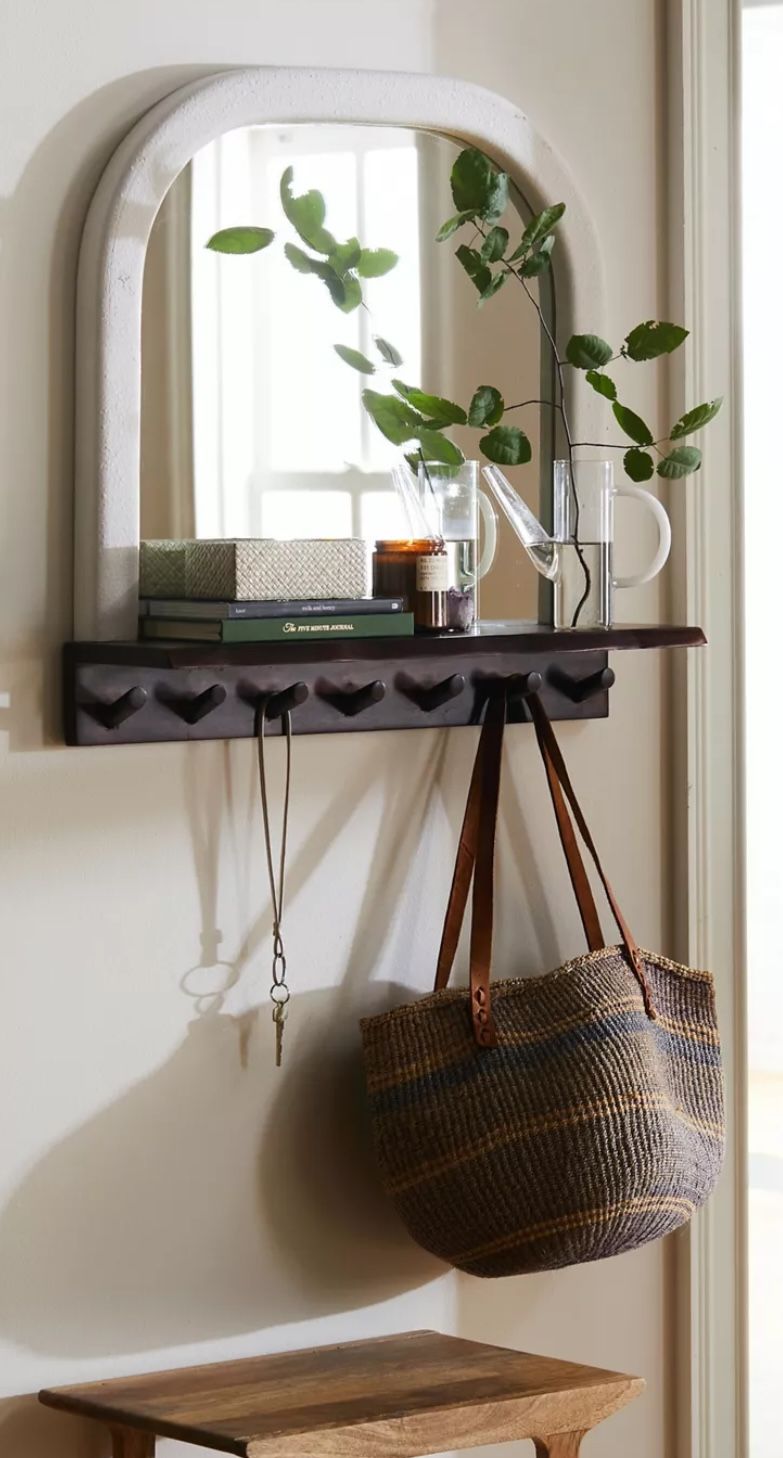 Hand-Painted Entryway Wall Mirror