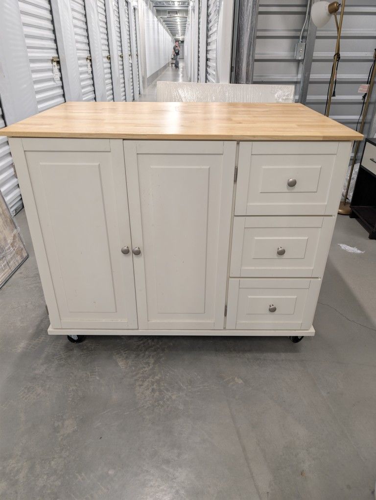 White Breakfast Bar Table. Originally $2400