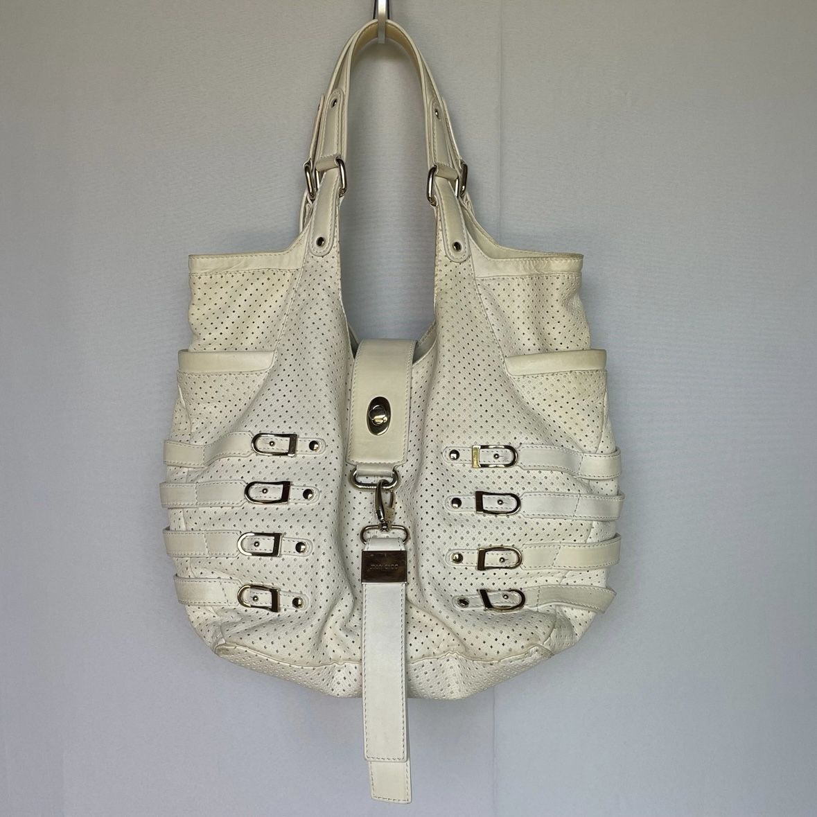 Jimmy Choo Bree perforated leather tote Shoulder bag