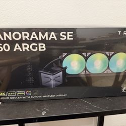 TRYX Panorama SE 360 ARGB 360mm AIO Rotatable 6.67'' AMOLED Curved Screen 3D Anamorphic Effect Customizable AIO Cooler 360mm Asetek Adela Pump 280w TD