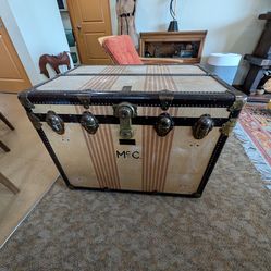 100 year old Oshkosh steamer trunk/chest. $150 OBO