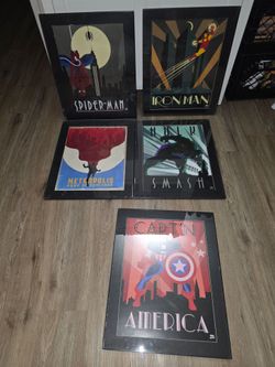Marvel & DC Superhero Framed Wall Art