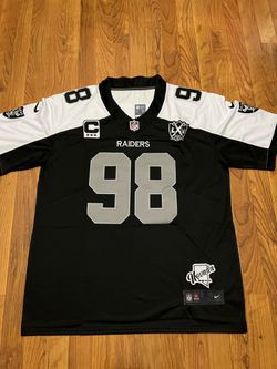 Custom Black & White Las Vegas Raiders Max Crosby Stitched Jerseys