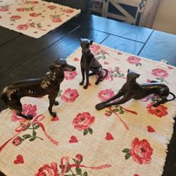 Brass Vintage Greyhound Set 