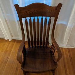 Antique Solid Wood Rocking Chair 