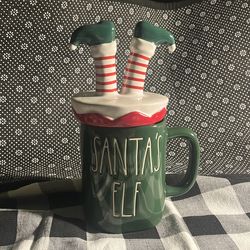 Rae Dunn Santa’s Elf with lid