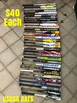 Baseball Bats USSSA $40 Each Have More Equipment Available