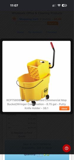 Rubbermaid mop bucket