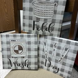 laundry  Room trio signs
