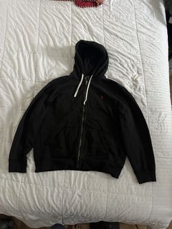 black polo hoodie