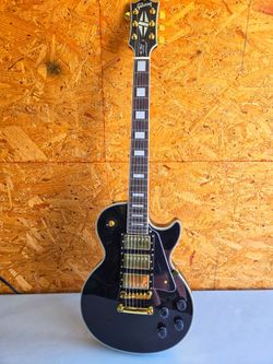 Les Paul Custom Black Beauty Style Chibson Not Gibson Electric Guitar + Hardshell Case
