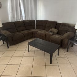 Ashley’s Furniture Couch And Table Set 