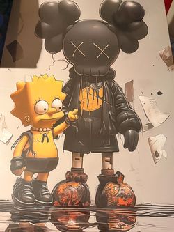 KAWS x Bart Simpson Art Print Poster