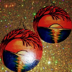 🌞Red hot Sunset Earrings🌞