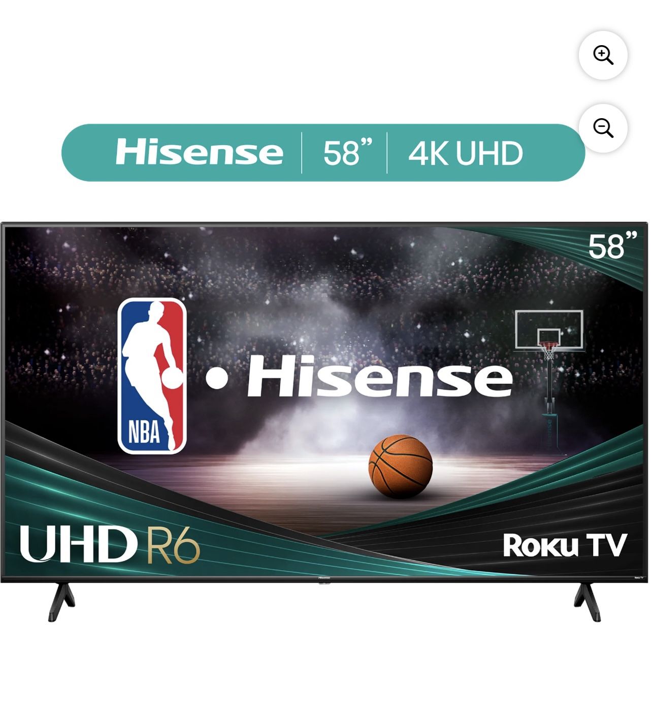 Hisense 58" Class 4K UHD LED LCD Roku Smart TV HDR R6 Series 58R6E3