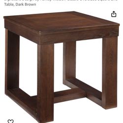 Ashley Espresso End Table New 
