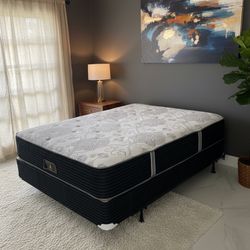 New Queen Mattress And Box Spring 2pc Bed Frame  Is Not Included 