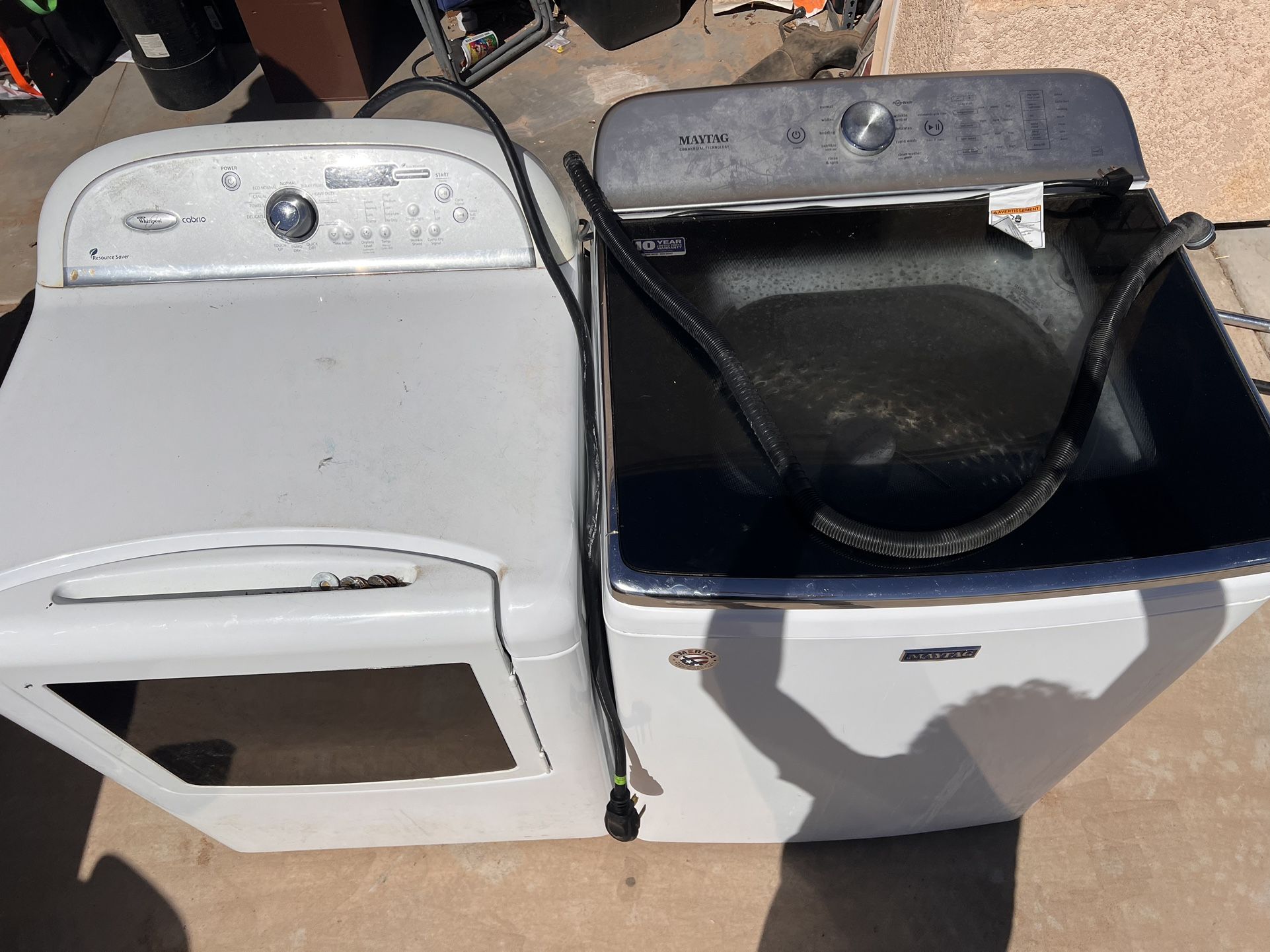 Maytag Washer And Whirlpool Dryer-READ DESCRIPTION