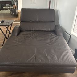 2 Seater Leather Chaise- Scan Design 