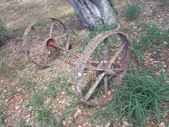 Old cast iron wheels