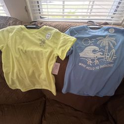 2 new boys tshirts cute for summer or vacation size 6