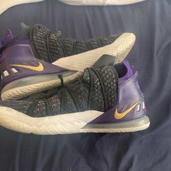 Nike Lebron XVIII 18 “Lakers” Purple Black Gold Air Basketball Shoes  CQ9283 004 Mens Size 12 