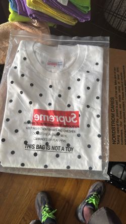 CDG Supreme polka dot T Shirt Size medium