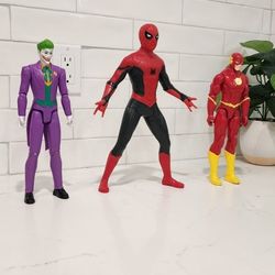 Spiderman, Joker, Flash Super Heroes 
