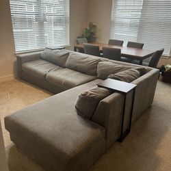 West Elm Grey Sectional With Chaise